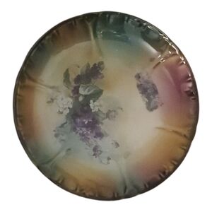German VINTAGE Floral Multicolor Decorative Plate Collectible Vguc Vtg